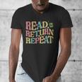 Read Return Repeat Read Reading Book Librarian Men Women Men's V-Neck T-Shirt
