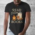 Read S'More Books Campfire Reading Book Lovers Camper Men's V-Neck T-Shirt