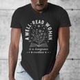 A Well Read Woman Book Lover Literary Quote Men's V-Neck T-Shirt