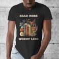 Read More Worry Less Book Lovers Motivational Quote Bookish Men's V-Neck T-Shirt Read More Worry Less Book Lovers Motivational Quote Bookish Men's V-Neck T-Shirt