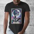 The Reader Tarot Card Reading Skeleton Skull Book Lover Men's V-Neck T-Shirt The Reader Tarot Card Reading Skeleton Skull Book Lover Men's V-Neck T-Shirt