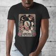 The Reader Tarot Card Shirt Bird Book Lover Bookworm Men's V-Neck T-Shirt The Reader Tarot Card Shirt Bird Book Lover Bookworm Men's V-Neck T-Shirt