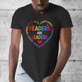 Readers Are Leaders Reading Teacher Women Kids Book Lovers Men's V-Neck T-Shirt