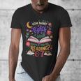 Reading 6 7 Meme Six Seven Cozy Book Lover Teacher Men's V-Neck T-Shirt