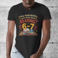 Reading 6 7 Six Seven Meme Slang Teacher Book Lover Men's V-Neck T-Shirt