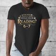 Reading 6–7 Teacher Librarian English Book Lover Quote Men's V-Neck T-Shirt Reading 6–7 Teacher Librarian English Book Lover Quote Men's V-Neck T-Shirt