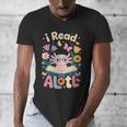 Reading Axolotl Book Lover Wildflowers Men's V-Neck T-Shirt Reading Axolotl Book Lover Wildflowers Men's V-Neck T-Shirt