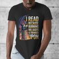 Reading Bookish Dragon Fantasy Men's V-Neck T-Shirt
