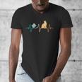 Reading Cat Heartbeat Book & Cat Lover Men's V-Neck T-Shirt