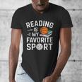 Reading Is My Favorite Sport Reading Book Lover Reader Men's V-Neck T-Shirt