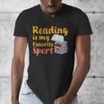 Reading Is My Favorite Sport Book Lovers Men's V-Neck T-Shirt Reading Is My Favorite Sport Book Lovers Men's V-Neck T-Shirt