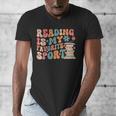 Reading Is My Favorite Sport Retro Groovy Book Lovers Men's V-Neck T-Shirt Reading Is My Favorite Sport Retro Groovy Book Lovers Men's V-Neck T-Shirt