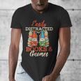 Reading Gnomes Cute Easily Distracted By Books And Gnomes Men's V-Neck T-Shirt Reading Gnomes Cute Easily Distracted By Books And Gnomes Men's V-Neck T-Shirt