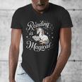 Reading Is Magical Unicorn Book Lover Fantasy Kids Men's V-Neck T-Shirt Reading Is Magical Unicorn Book Lover Fantasy Kids Men's V-Neck T-Shirt