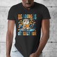 Reading Is Otterly Fun Sea Otter Book Lover Bookworm Men's V-Neck T-Shirt