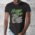 Reading Trash Racoon Bookworm Bookish Librarian Book Lover Men's V-Neck T-Shirt