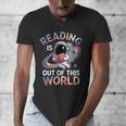 Reading Is Out Of This World Space Book Lover Men's V-Neck T-Shirt Reading Is Out Of This World Space Book Lover Men's V-Neck T-Shirt