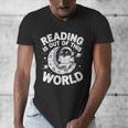 Reading Is Out Of This World Space Books Lover Men's V-Neck T-Shirt Reading Is Out Of This World Space Books Lover Men's V-Neck T-Shirt