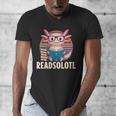 Readsolotl Axolotl Reading Book Lover Kawaii Bookworms Men's V-Neck T-Shirt