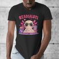 Readsolotl Pink Kawaii Axolotl Book Lover Reading Men's V-Neck T-Shirt Readsolotl Pink Kawaii Axolotl Book Lover Reading Men's V-Neck T-Shirt
