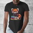 Red Panda Books Lover Reading Bookworm Men's V-Neck T-Shirt