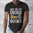 Red Ribbon Week Say No To Drugs Say Yes To Books Drug Free Men's V-Neck T-Shirt