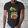 Retro Christmas Ornament Book Christmas Teacher Librarian Men's V-Neck T-Shirt Retro Christmas Ornament Book Christmas Teacher Librarian Men's V-Neck T-Shirt