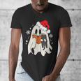 Retro Ghost Reading Book With Cat Bookish Club Christmas Men Women Kids Men's V-Neck T-Shirt