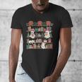 Retro Ghost Reading Book Teacher Librarian Bookish Christmas Men's V-Neck T-Shirt