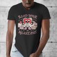 Retro Read Your Heart Out Valentine’s Day Teacher Book Lover Men's V-Neck T-Shirt