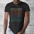Return To Library Card Book Due Date Bookish Reading Men's V-Neck T-Shirt