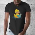 Rubber Duck Reading Book Reader Books Rubber Duckie Men's V-Neck T-Shirt Rubber Duck Reading Book Reader Books Rubber Duckie Men's V-Neck T-Shirt