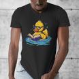 Rubber Duck Reading Book Swim Rubber Duckling Rubber Duckie Men's V-Neck T-Shirt Rubber Duck Reading Book Swim Rubber Duckling Rubber Duckie Men's V-Neck T-Shirt