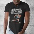 Run Like Your Book Boyfriend Is Waiting Runner Reader Men's V-Neck T-Shirt Run Like Your Book Boyfriend Is Waiting Runner Reader Men's V-Neck T-Shirt