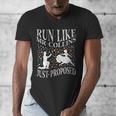 Run Like Mr Collins Just Proposed Vintage Book Quote Men's V-Neck T-Shirt Run Like Mr Collins Just Proposed Vintage Book Quote Men's V-Neck T-Shirt
