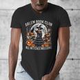 Salem Book Club Gothic Witch Vintage Halloween Art Men's V-Neck T-Shirt Salem Book Club Gothic Witch Vintage Halloween Art Men's V-Neck T-Shirt