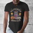 Salem Witch Book Club Bookish Halloween Raccoon Witchcraft Men's V-Neck T-Shirt