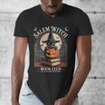 Salem Witch Book Club All Witches Welcome Halloween Reading Men's V-Neck T-Shirt