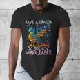 Save A Dragon Ride A Wingleader Books Dragon Lover Cute Men's V-Neck T-Shirt