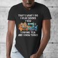 Sewing Reading Books Drinking Tea Sew Sewist Men's V-Neck T-Shirt