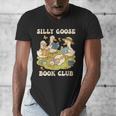 Silly-Goose Book Club Goose And Book Lovers Men's V-Neck T-Shirt