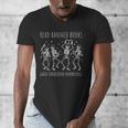 Skeleton Read Banned Books Gain Forbidden Knowledge Men's V-Neck T-Shirt Skeleton Read Banned Books Gain Forbidden Knowledge Men's V-Neck T-Shirt