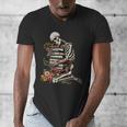 Skeleton Reading Book Halloween Bookworm Bibliophile Reader Men's V-Neck T-Shirt Skeleton Reading Book Halloween Bookworm Bibliophile Reader Men's V-Neck T-Shirt