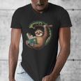 Sloth Reading a Book Lazy Sloth Bookworm Men's V-Neck T-Shirt Sloth Reading a Book Lazy Sloth Bookworm Men's V-Neck T-Shirt