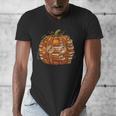 Smart Book Pumpkin Retro Fall Teacher Reading Halloween Men's V-Neck T-Shirt Smart Book Pumpkin Retro Fall Teacher Reading Halloween Men's V-Neck T-Shirt