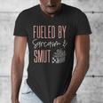 Smutty Book Lover Women Fueled By Sarcasm And Smut Spicy Men's V-Neck T-Shirt