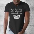 Snow Many Books Snow Little Time Reading Christmas Book Club Men's V-Neck T-Shirt