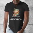 Sometimes I Think I Read Too Much For Books Lover Men's V-Neck T-Shirt