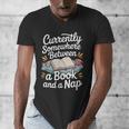 Somewhere Between a Book And a Nap – Cozy Reading Men's V-Neck T-Shirt Somewhere Between a Book And a Nap – Cozy Reading Men's V-Neck T-Shirt