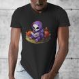 Spooky Grim Reaper Reading A Book Cute Creepy Halloween Men's V-Neck T-Shirt